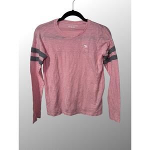 Abercrombie Kids Girl's Long Sleeved Pink Sparkle Shirt 13 / 14
